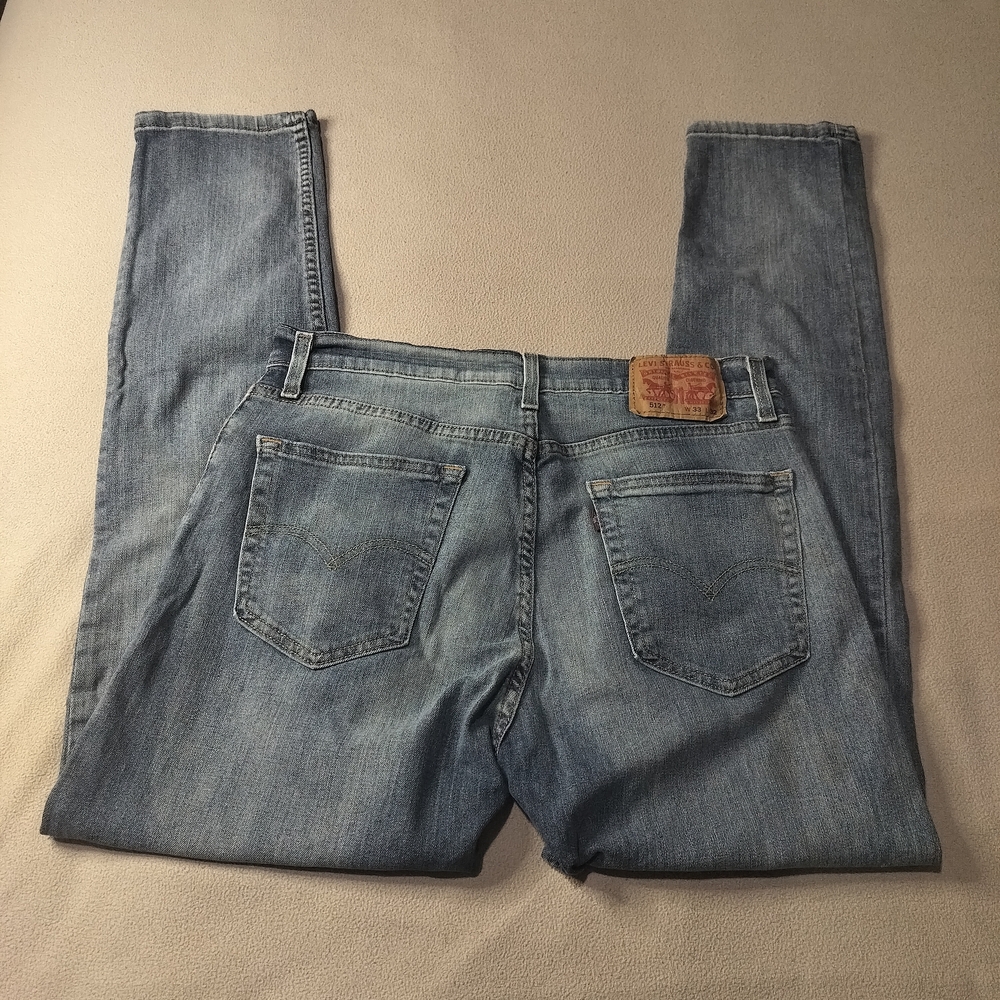Levi's Light Blue Straight Jeans Mens, Sz 33×32 - Picture 4 of 10